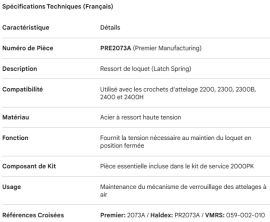 PREMIER SPRING (FOR 2200/2300/2300B/2400/2400B)
