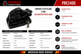 PREMIER PINTLE HOOK PREMALLOY 2-1/8" DIA  (271 INCL)