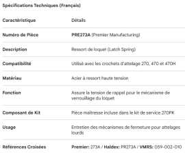 PREMIER SPRING (FOR 270/470/470H)