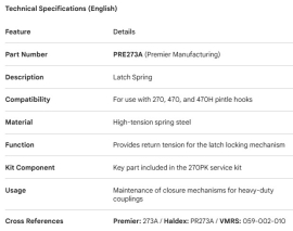 PREMIER SPRING (FOR 270/470/470H)