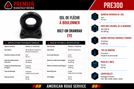 PREMIER DRAWBAR EYE 3" ID, BOLT-ON