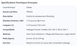 PREMIER BUSHING 3-1/2"OD X 4-1/2"L (354, 356)
