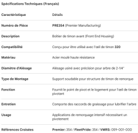 PREMIER HOUSING, FRONT END (FOR USE WITH 320)
