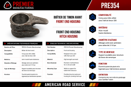 PREMIER HOUSING, FRONT END (FOR USE WITH 320)