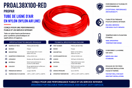 PROPAR NYLON AIR LINE TUBING RED 3/8"