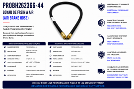 PROPAR AIR BRAKE HOSE 3/8" X 44" - 3/8 X 3/8 CONNECTORS