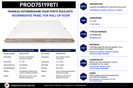 PROPAR ROLL-UP  DOOR INTERM PANEL 11" X 98" WITH ROUTES