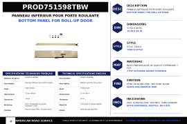 PROPAR ROLL-UP DOOR PANEL ASSY 15 X 98 NO LOCK TODCO STYLE