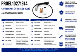 PROPAR ABS SENSOR 90DEG 19" HALDEX STYLE