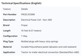 PROPAR ELECTRIC COIL 15FT NON ABS