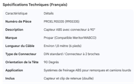 PROPAR ABS SENSOR 90DEG R955335
