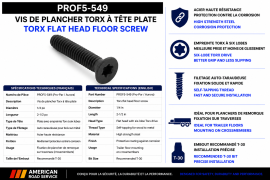TORX FLOOR SCREW 1/4 X 2-1/2