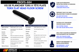 TORX FLOOR SCREW 5/16 X 3