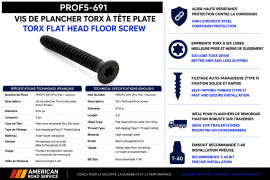 TORX FLOOR SCREW 5/16 X 5
