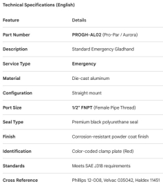 PROPAR GLADHAND STD EMERGENCY