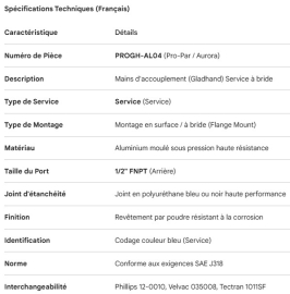 PROPAR GLADHAND FLANGEMOUNT SERVICE