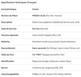 PROPAR GLADHAND SERVICE SHUT OFF (NO FITTINGS)