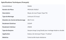 PROPAR WHEEL HUB TN 10 HOLE UNIMNT 212049/218248 LONG STUD