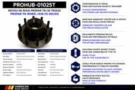 PROPAR WHEEL HUB TN 10 HOLE UNIMNT 212049/218248 SHORT STUD