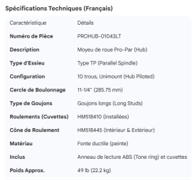 PROPAR WHEEL HUB TP 10 HOLE UNIMNT 518445/518445 LONG STUD