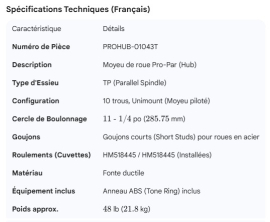 PROPAR WHEEL HUB TP 10 HOLE UNIMNT 518445/518445 SHORT STUD
