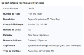 PROPAR ABS TONE RING FOR PRO-PAR 125/130/143 HUB