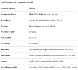 PROPAR LED LAMP AMBER