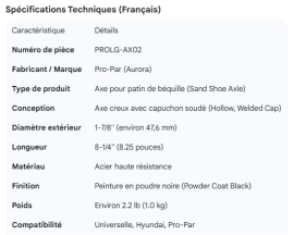 PROPAR SAND SHOE AXLE