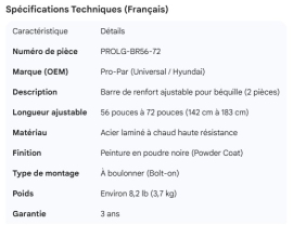 PROPAR ADJUSTABLE BRACE 56" - 72"