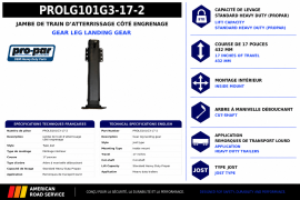 PROPAR GEAR LEG 17" JOST STYLE INSIDE MNT CUSHFT