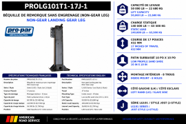 PROPAR NON-GEAR LEG 17" JOST STYLE INSIDE MNT LO PRO