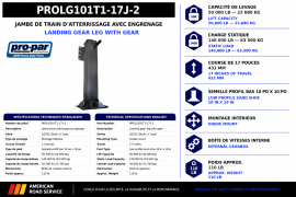 PROPAR GEAR LEG 17" JOST STYLE INSIDE MNT LO PRO