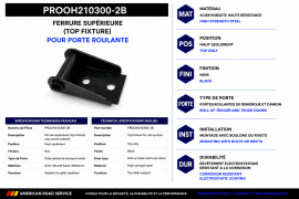 PROPAR ROLL-UP DOOR FIXTURE TOP ONLY BLACK