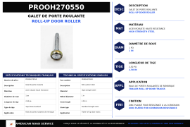 PROPAR ROLL-UP DOOR ROLLER 1" - 2.50" STEEL