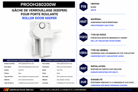 PROPAR ROLL-UP DOOR LOCK KEEPER WHITE 7515