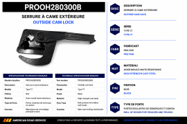 PROPAR ROLL-UP DOOR OUTSIDE CAM LOCK BLACK 77