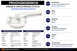PROPAR ROLL-UP DOOR OUTSIDE CAM LOCK WHITE 77