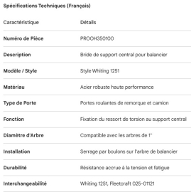 PROPAR BALANCER CENTER BRACKET CLAMP WHITING STYLE