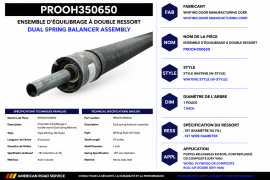 PROPAR ROLL-UP DOOR BALANCER DUAL SPRING  93" WHITING STYLE