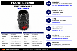 PROPAR ROLL-UP DOOR CABLE DRUM LH WHITING STYLE