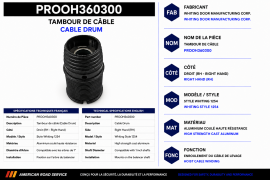 PROPAR ROLL-UP DOOR CABLE DRUM RH WHITING STYLE