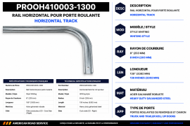 PROPAR HORIZONTAL TRACK CS 8" RADIUS 130" WHITING STYLE