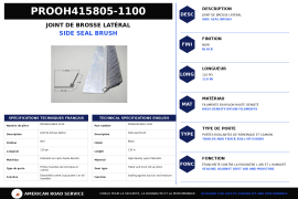 PROPAR ROLL-UP DOOR SIDE SEAL BRUSH SEAL BLACK 110"