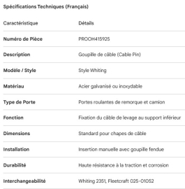 PROPAR ROLL-UP DOOR CABLE PIN