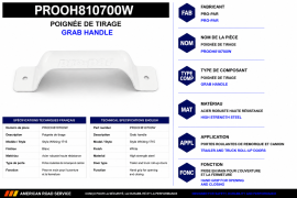 PROPAR ROLL-UP DOOR GRAB HANDLE WHITE WHITING STYLE 1715