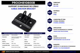 PROPAR ROLL-UP DOOR CABLE ANCHOR BLACK