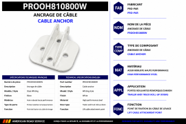 PROPAR ROLL-UP DOOR CABLE ANCHOR WHITE