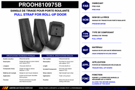 PROPAR ROLL-UP DOOR PULL STRAP W/7575 RETAINER 19"