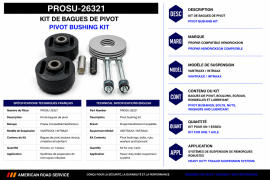 PROPAR PIVOT BUSHING KIT VANTRAXX (1 AXLE)