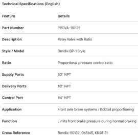 PROPAR RELAY VALVE W/RATIO